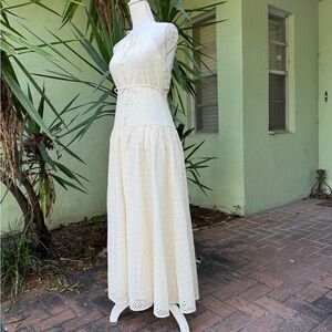 J. Crew Cream Eyelet Maxi Dress